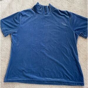 Vintage Blue Velvet Top